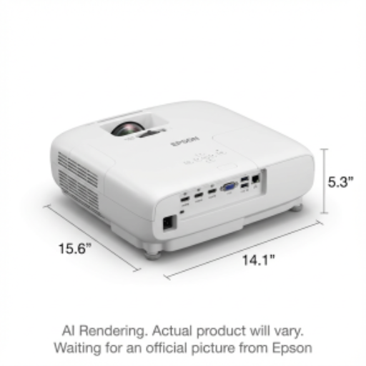 EPSON PowerLite 760W Ultra Short-throw Laser Projector, Wifi Miracast, 4100 Lumens, WXGA, White