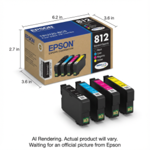 EPSON T812 Standard Capacity Combo (CMYK) Pack Ink Cartridge with Sensormatic