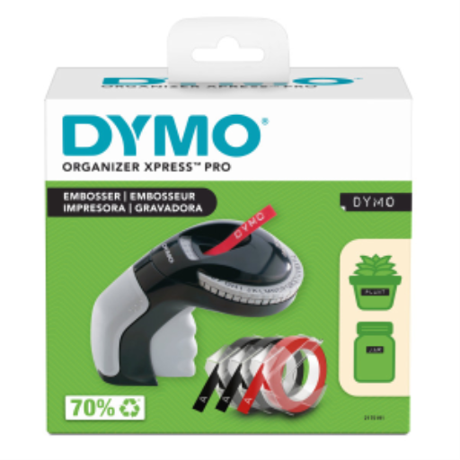 Kit de création d'étiquettes en relief DYMO Organizer Express Pro avec 3 rubans d'étiquettes