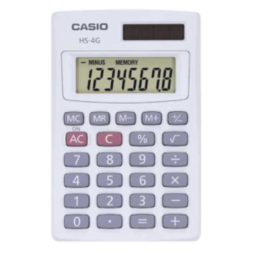 Casio HS-4G Compact Calculator