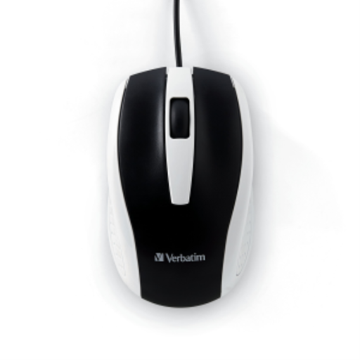 Verbatim Wired Optical Bravo Mouse - White