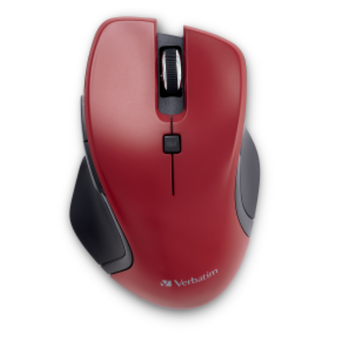Verbatim USB-C Wireless Blue LED Mouse - Red