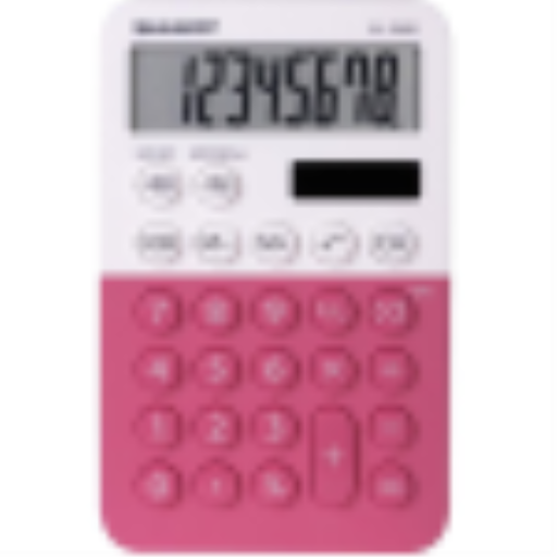 SHARP EL760RBPK XL 8-DIGIT DISPLAY CALCULATOR-RASPBERRY