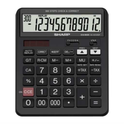 SHARP EL-CC12GP XL 12-Digit Check & Correct Desktop Calculator
