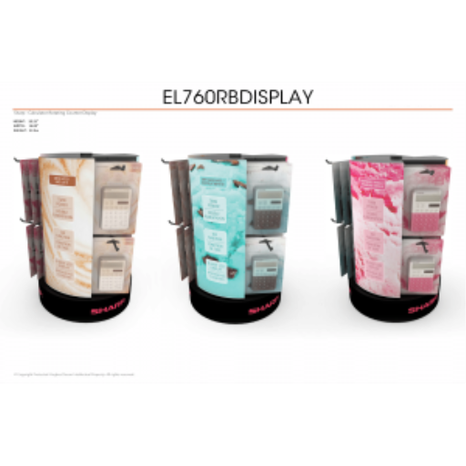 SHARP EL760-Displays Calculator Countertop Display – Professional Retail Merchandising Solution