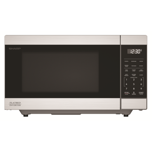 Sharp SMC1174KSC Carousel Countertop Microwave Oven with Inverter Technology – 1.1 cu. ft. 1100W Stainless Steel