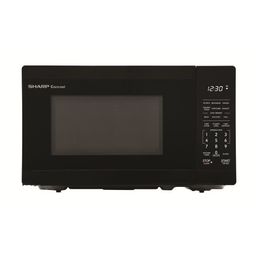 Sharp SMC0760KBC 0.7 cu. ft. Countertop Microwave – 700W, Black with Carousel Turntable