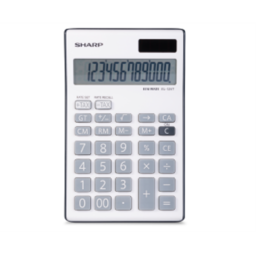 SHARP EL124TGY Double alimentation, affichage 12 chiffres