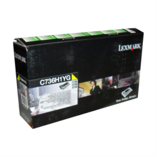 Cartouche de toner jaune Lexmark C/X736, X738 Programme de retour 10K
