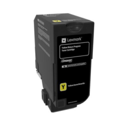Cartouche de toner jaune 3K pour programme de retour Lexmark 74C10Y0 CS720, CS/CX725