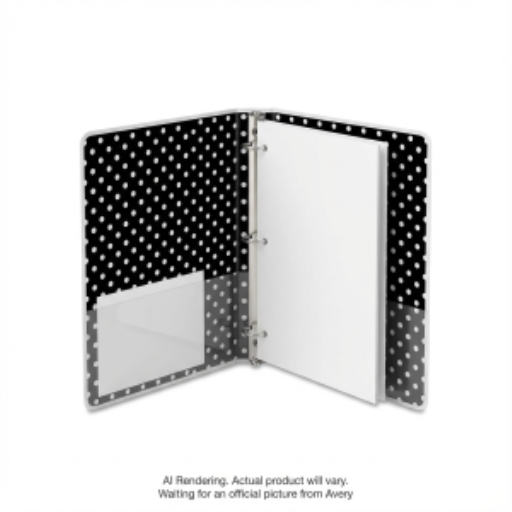 Avery View 1" Durable View Fashion Binder, Dots, Round Rings