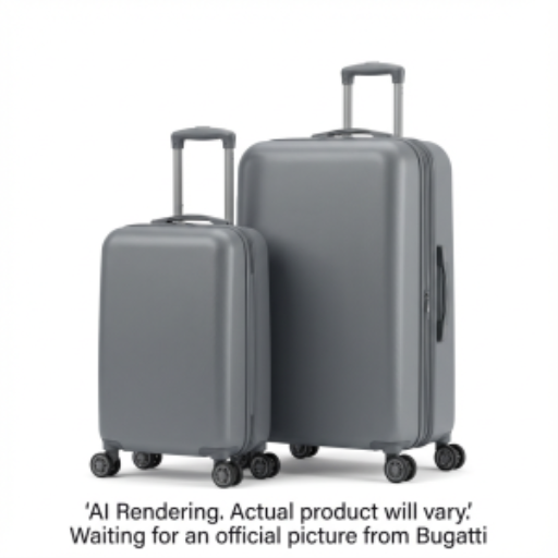 Bugatti HLG4702BU-GREY Manchester 2-Piece Luggage Set – Lightweight Grey ABS Hardshell (Carry-On & Large)