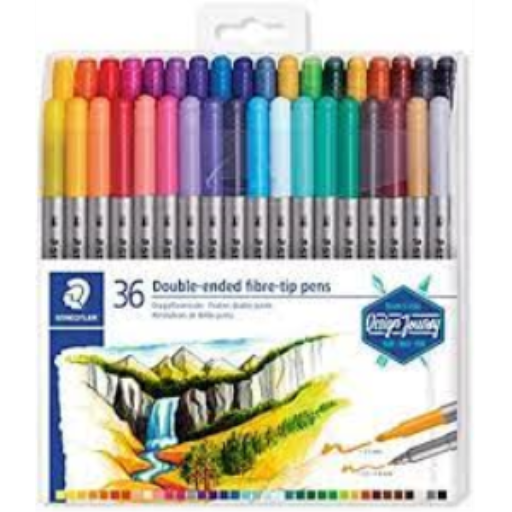 72-Pack Double Ended Fibre Tip Pens
