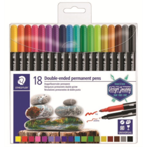 Double-ended perm. pens 18 pcs