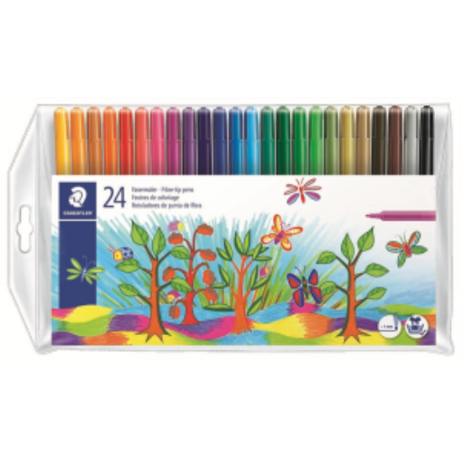 Fibre-tip pens 24pcs wallet