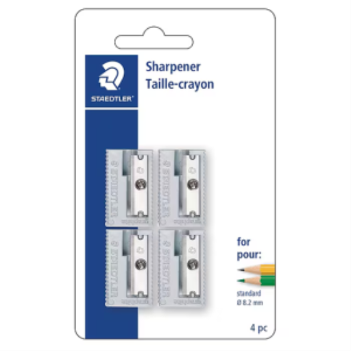 Sharpener, Plastic Silver, Bk4