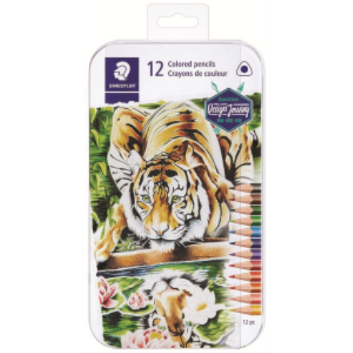 Permanent Color pencil, 3mm, metal tin, 12pk