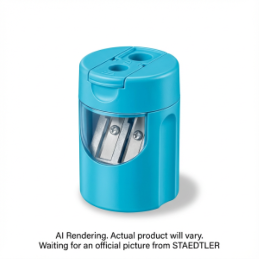 Double-hole metal screw-tip Lumograph sharpener w canister BK