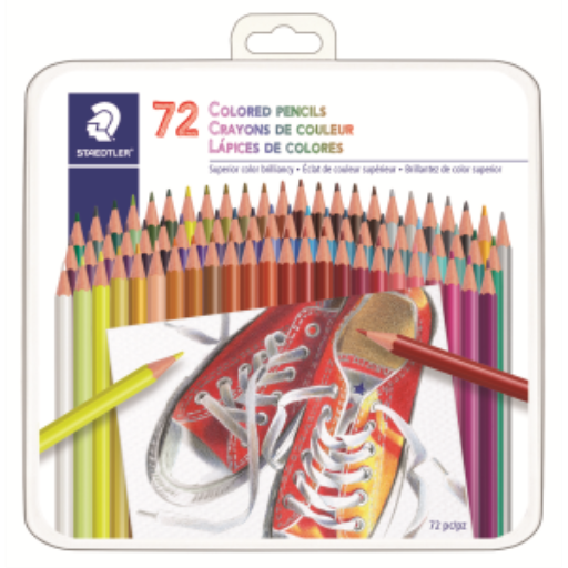 Crayons de couleur 72 pièces
