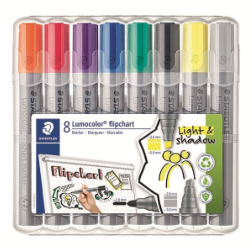 Flipchart Marker Lumocolor 8Pcs Box