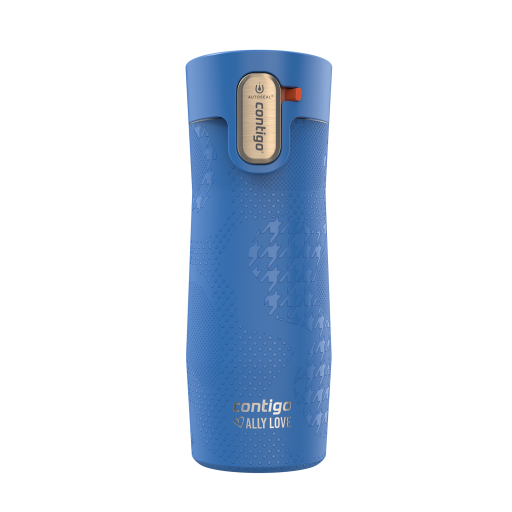 Tasse de voyage en acier inoxydable isotherme Contigo x Ally Love West Loop 3.0 avec couvercle AUTOSEAL facile à nettoyer, 473 mL, coloris Stellar Jay