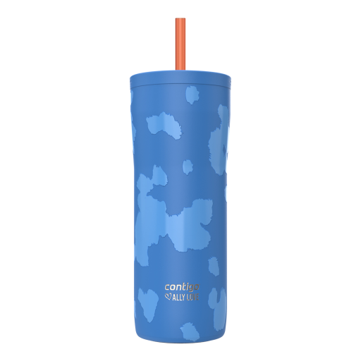 Gobelet isotherme Contigo x Ally Love Streeterville 2.0 en acier inoxydable avec paille, 709 ml (24 oz), couleur Stellar Jay