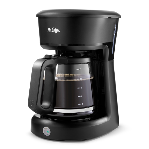 Mr. Coffee 12-Cup Switch Coffee Maker with Grab-A-Cup Auto Pause, Black