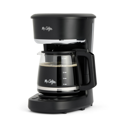 Mr. Coffee Programmable Coffee Maker, 12-Cup Coffee Maker, Black