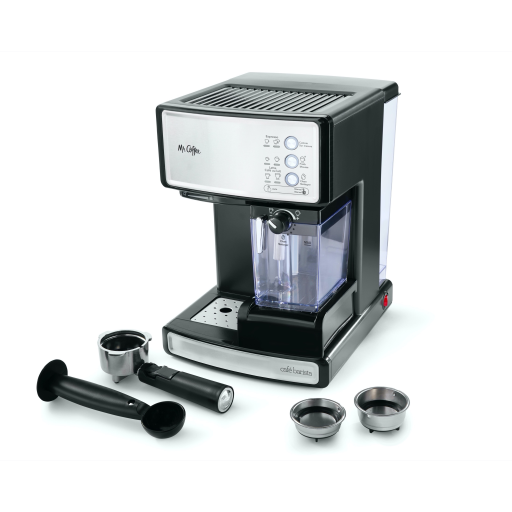 Mr. Coffee Café Barista 3-in-1 Espresso, Cappuccino and Latte Maker, 15-Bar Pump, Stainless Steel