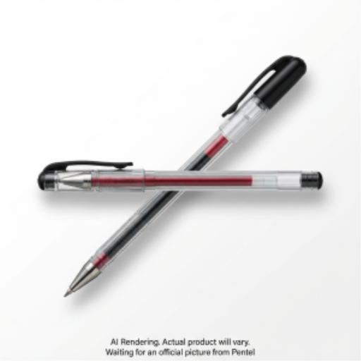 Stylo roller gel hybride double métallique (1,0 mm), encre noire + rouge métallique
