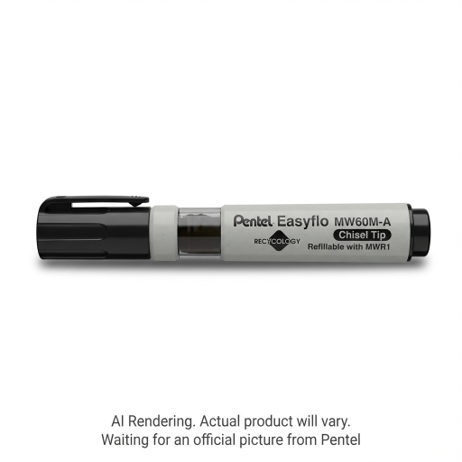 Marqueur pour tableau blanc Easyflo, pointe biseautée (1,3/5,2 mm), encre noire