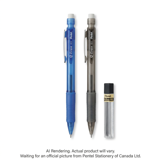 Pentel Q-Erase 0.5mm Assorted Set 2 Pencils and Refill Leads