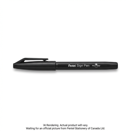 Pentel Arts Sign Pen Fiber-Tipped Pen, (2.0mm), Black Ink