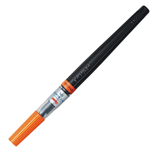 Pentel Arts Colour Brush 1PC Pack, Orange Ink