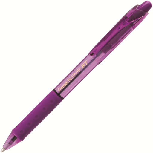 R.S.V.P. RT Colours Retractable Ballpoint Pen, (1.0mm), Violet Barrel, Violet Ink