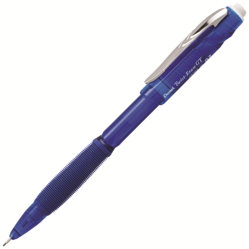 Twist-Erase GT (0.7mm) Retractable 1-Click Mechanical Pencil Transparent Blue Barrel