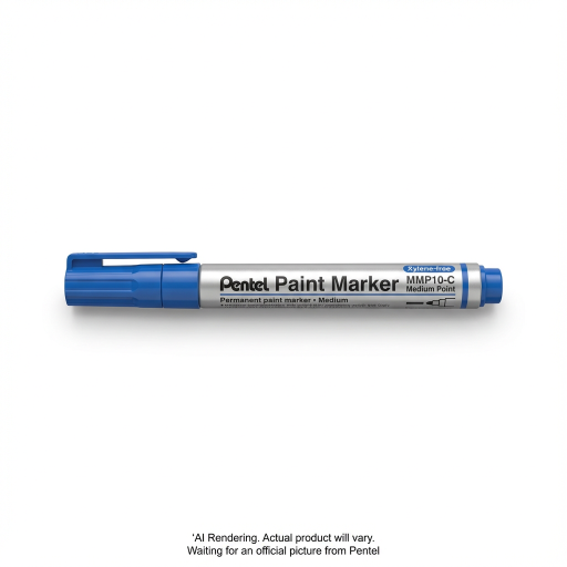 Pentel Paint Marker, Medium Point (4.5mm), Bullet Tip, Blue Ink