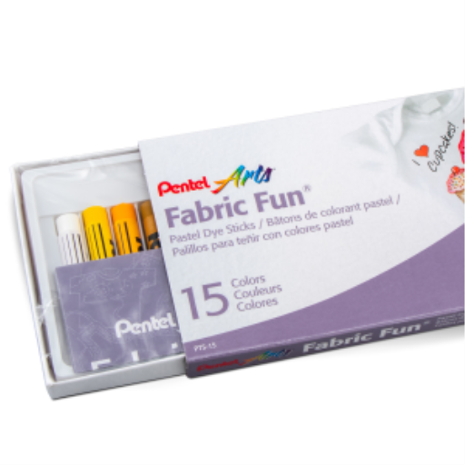 Pentel Arts Fabric Fun Pastels - 15 Colour Set