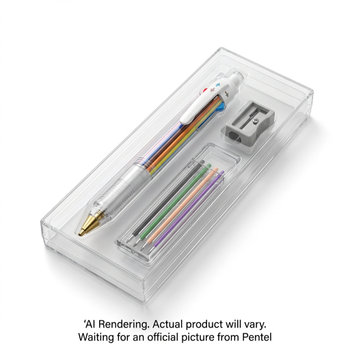 Pentel Art Multi 8 Colour Pencil and Refill Lead Display