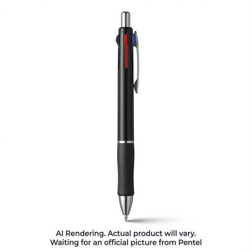 EnerGel 3 Multi-Function, 3-Ink Gel Pen, (0.5mm), Black/Red/Blue Ink, Black Barrel