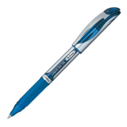 EnerGel Liquid Gel Pen, (0.7mm) Metal Tip, Capped, Blue Ink
