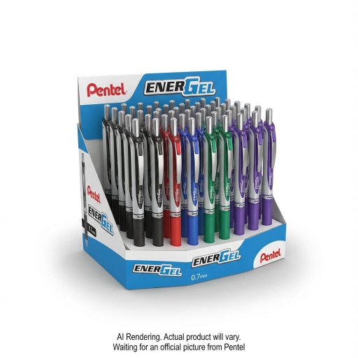 EnerGel (0.7mm) Assorted Colours, Open Stock Display, 72PCS