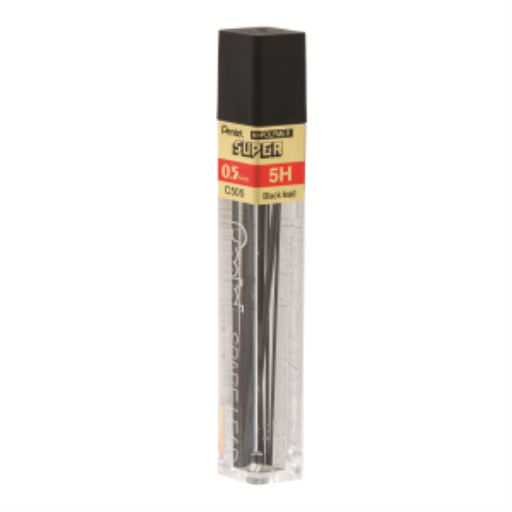 Hi-Polymer Super Lead Refill (0.5mm), 5H, 12 Leads per Tube