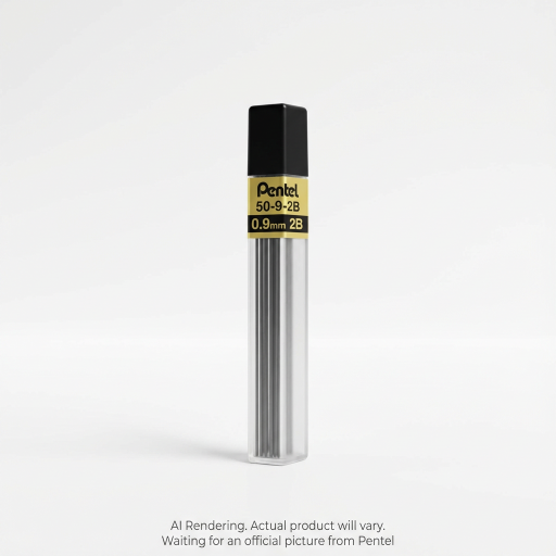 Super Hi-Polymer Lead Refill (0.9mm), 2B, 15 Leads per Tube
