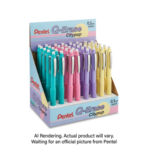 Pentel Q-Erase 0.5mm Mechanical Pencil 4DZ Display – Citypop Theme