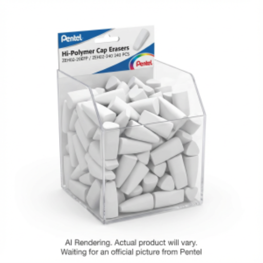 Hi-Polymer Eraser Cap, Open Stock Display, 240PCS