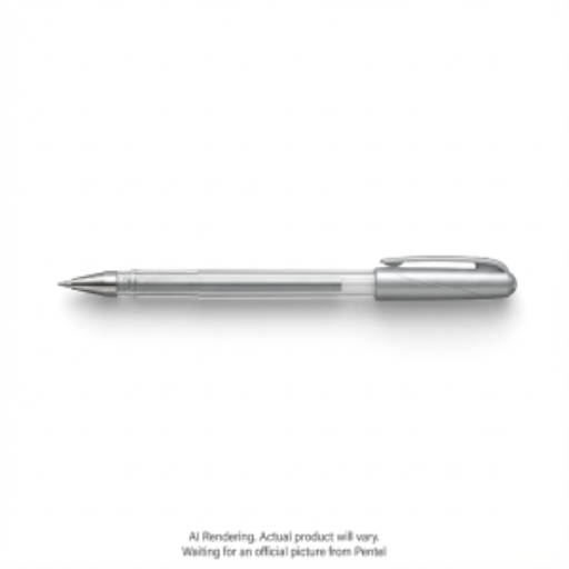 Pentel Arts Slicci Metallic (0.8mm) Needle Tip Med Gel Pen Silver Metallic Ink
