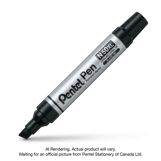 Pentel Pen Permanent Marker, Extra Bold Chisel Tip, Black Ink