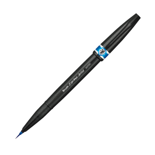 Pentel Arts Brush Sign Pen Artist, Ultra Fine Brush Tip, Sky Blue Ink
