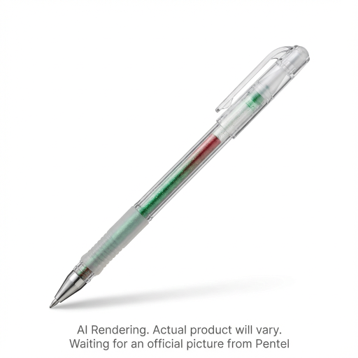 Stylo gel irisé Krazy Pop, (1,0 mm) vert + rouge métallisé